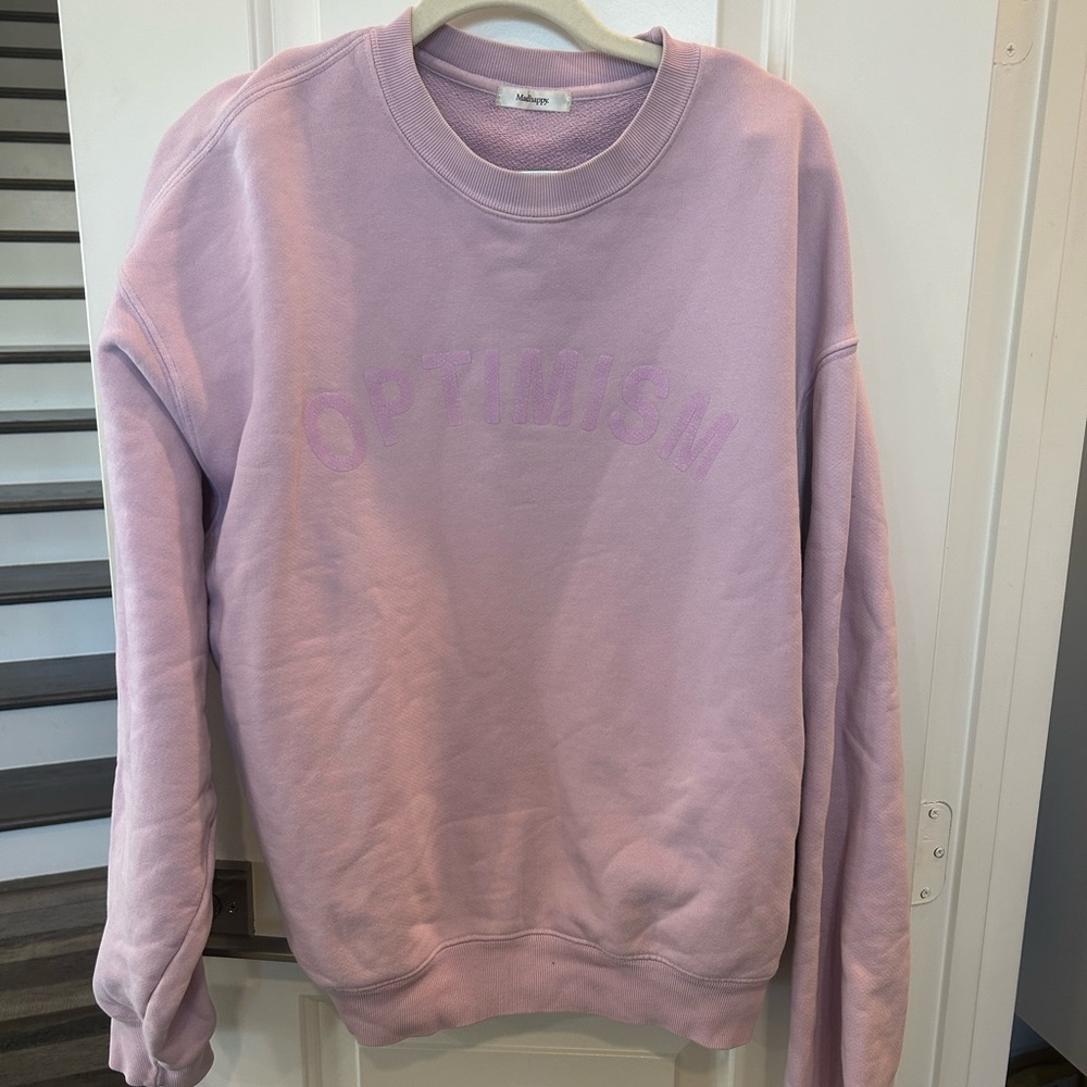 Madhappy Lavender Optimism Sweatshirt size M slight wear overall GUC